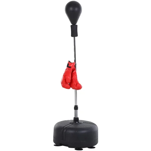 "Boxing set with adjustable gloves, black image"