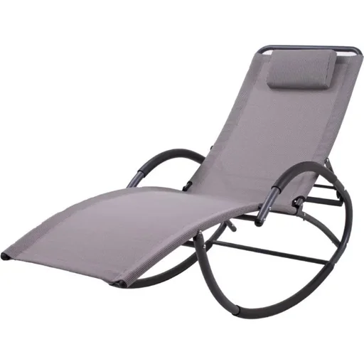 "SIROS rocking lounger, steel / plastic fabric, anthracite image"