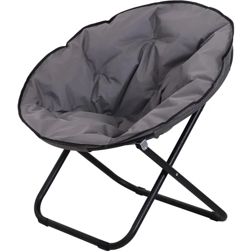 "Folding chair, folding armchair, camping chair, garden chair, foldable, grey, 80 x 80 x 75 cm image"