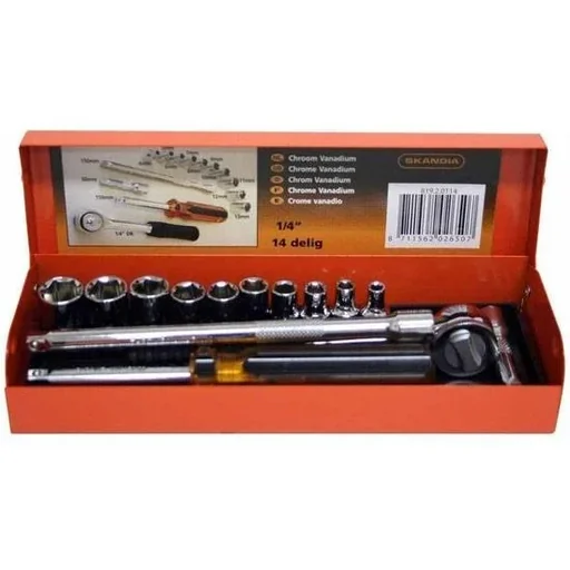 "1/4'' socket wrench set 14-piece image"