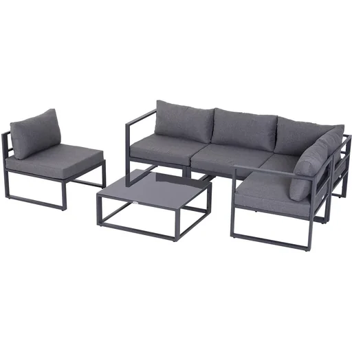 "Garden sofa set for 4 5 people grey image"