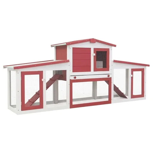 "Large outdoor rabbit hutch 204x image"