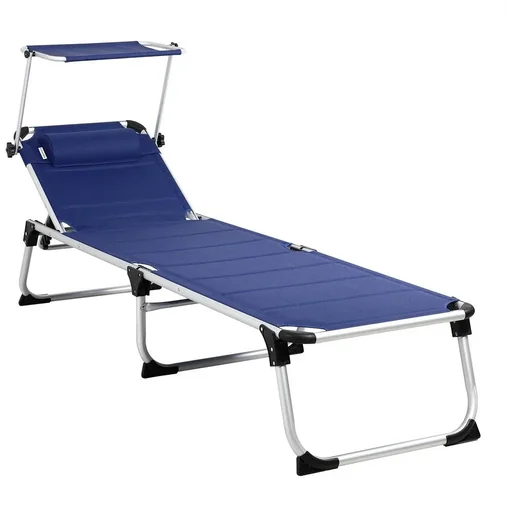 "Bari Blue deck chair 210x60x81cm image"