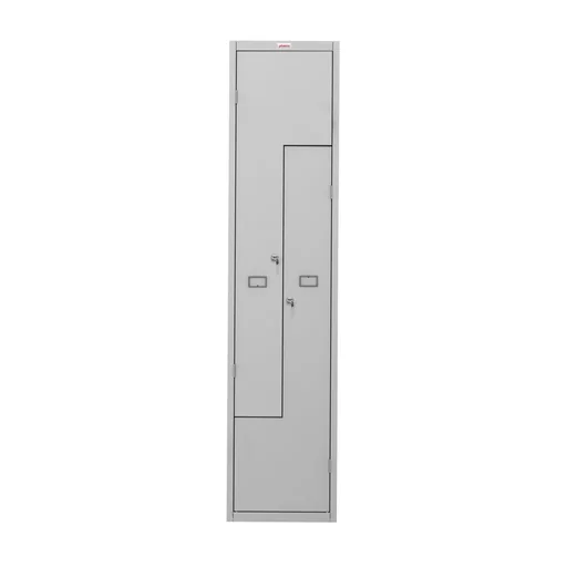 "Locker Z PLZ series - 2 doors with key locks, grey image"