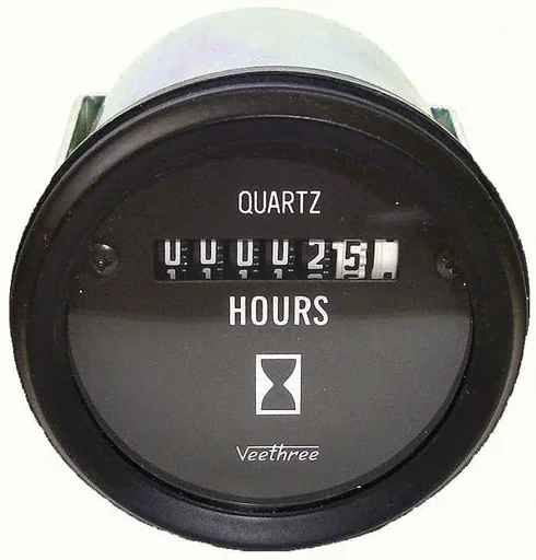 "Operating hour counter 12 V/ 24 V - the electronic running time recording image"