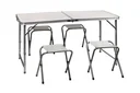 Camping table set foldable with 4 folding chairs