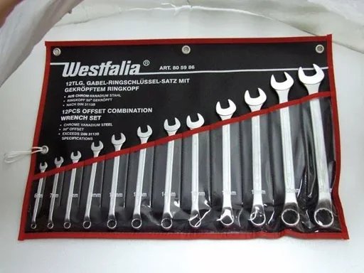 "Combination wrench set, offset, 12 pieces image"