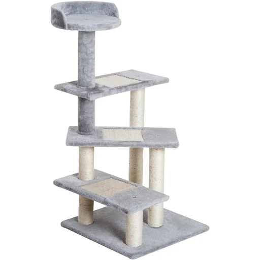 "Scratching post cat tree play tree stairs 5 layers gray image"