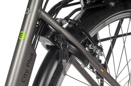 "Unisex City E-Bike 28 inches, frame height 50 cm, 7-speed hub gear, silver, Munich image"