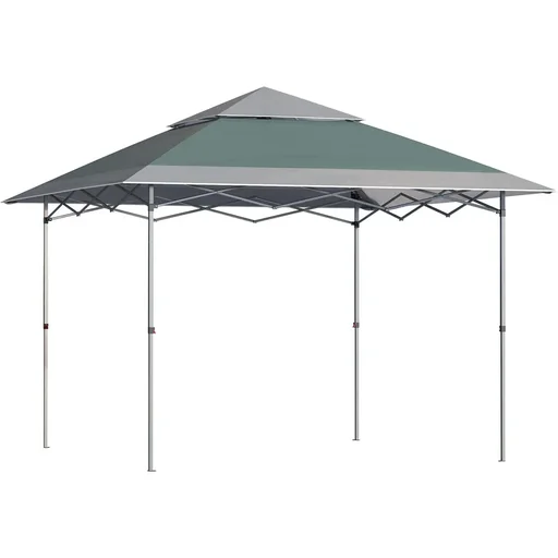 "Foldable gazebo pop-up tent garden gazebo Oxford fabric 3.6 x 3.6 m green image"