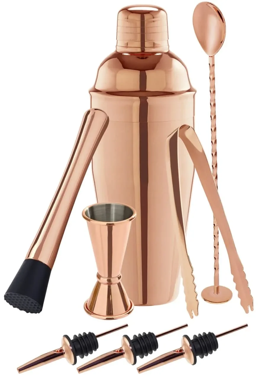 "Сocktails set 8 stuks in geschenkverpakking - koperlook image"