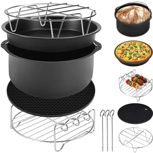 "Air fryer accessory set 8 s image"