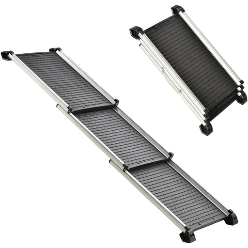 "Loading ramp dog stairs foldable 159 x 42 x 11.5cm, black image"