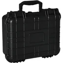 Set of 2 tool cases empty with tool box handle foam waterproof plastic silica gel black 34 x 29 x 15 cm