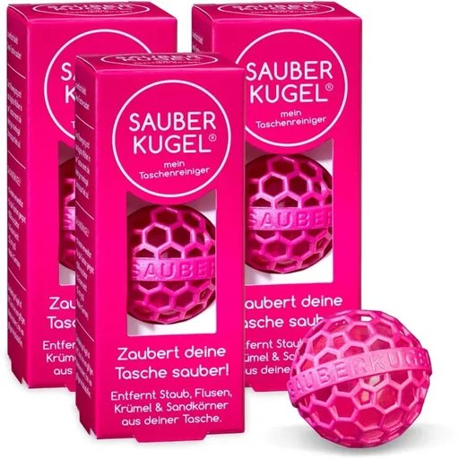"Clean Ball - Pocket Cleaner - Cleaning Ball - Pink - Reusable - 3-Pack image"
