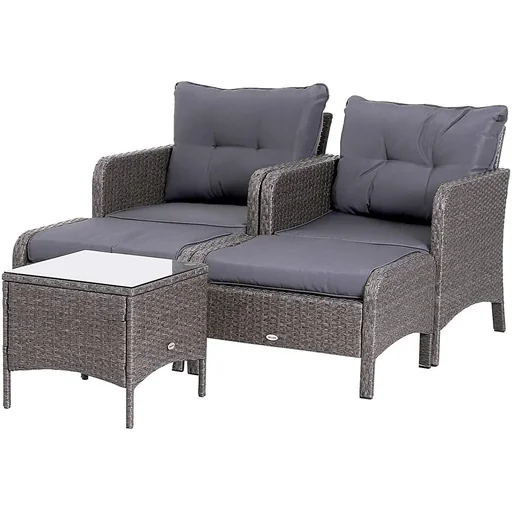 "Rattan sofa set as a 5-piece set image"