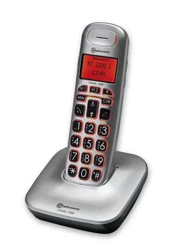 "Comfort telephone amplicooms BigTel 1200 with backlight, cordless image"