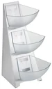 Multi-Rack, kitchen shelf, portion dispenser, 18/0 stainless steel, volume per chute 1 L, 3-tier