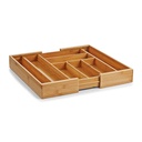 Cutlery tray, extendable, bamboo