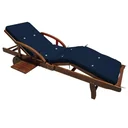 Garden Cushion - For Lounger - Blue - 193x55x5cm