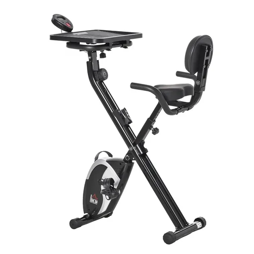 "Exercise bike 1.5 kg flywheel exercise bike with 8 adjustable magnetic resistance wheels steel ABS black image"