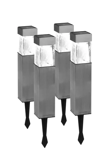 "Solar stainless steel lights – 4 pieces image"