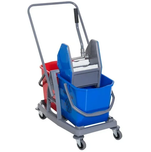 "Mop cart with 2 buckets image"