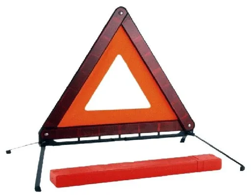 "Euro warning triangle, metal base image"