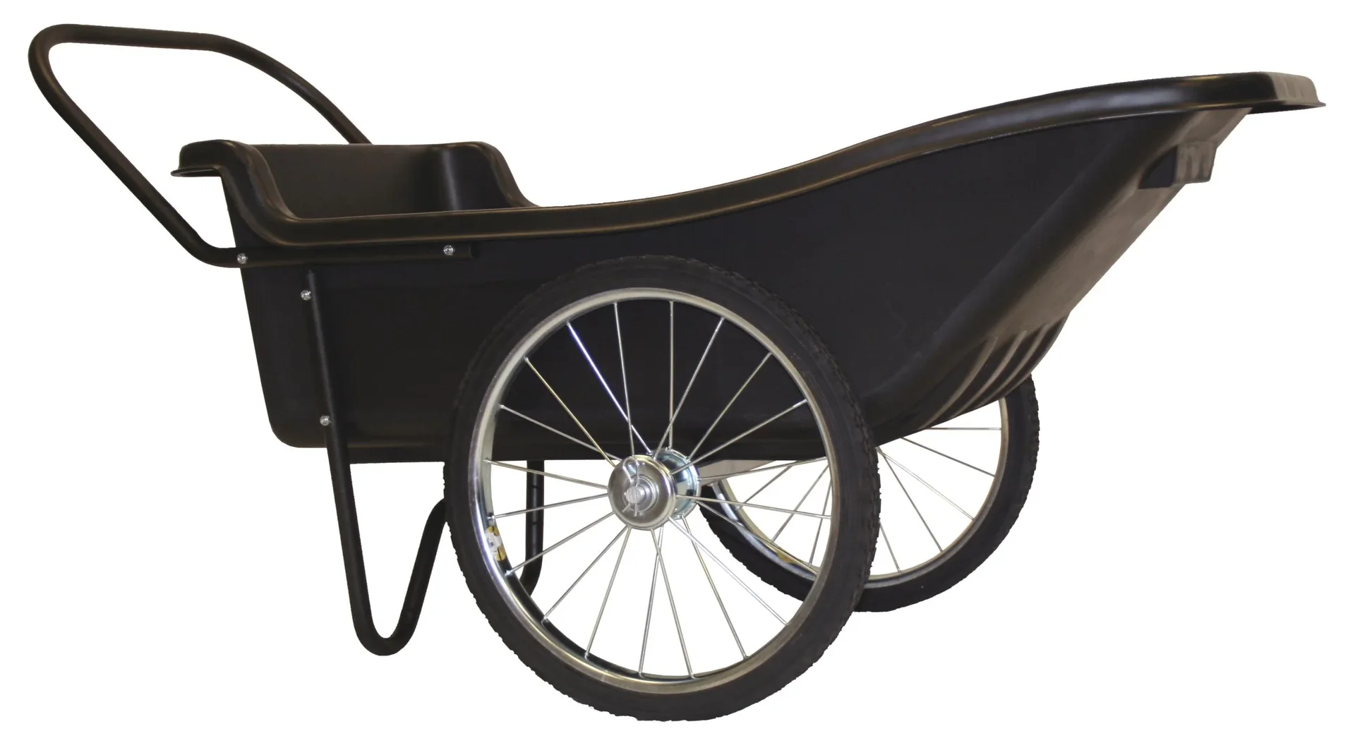 "Kruiwagen Premium 283L 74×165×74 cm Zwart – 181 kg draagvermogen, massieve rubberen wielen image"