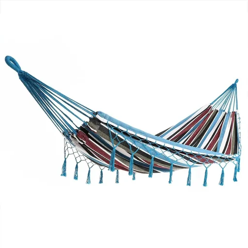 "Hammock blue 210x150cm with fringes image"