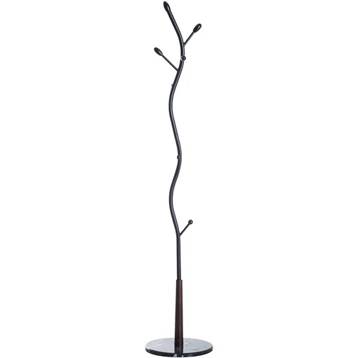 "Coat rack with 8 hooks, black, 185 cm image"