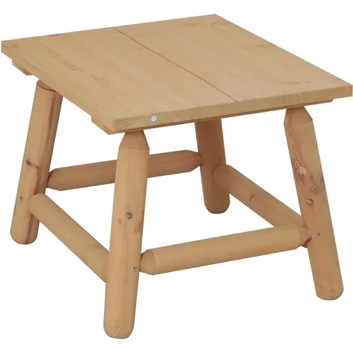"Wooden stool bedside table flower stand children's chair stool all-purpose fir wood natural 60 x 50 x 45 cm image"