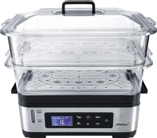 "Electronic steamer “DG2”, stainless steel, 1200 watts image"