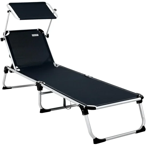 "Malta deck chair anthracite aluminum with sunroof image"