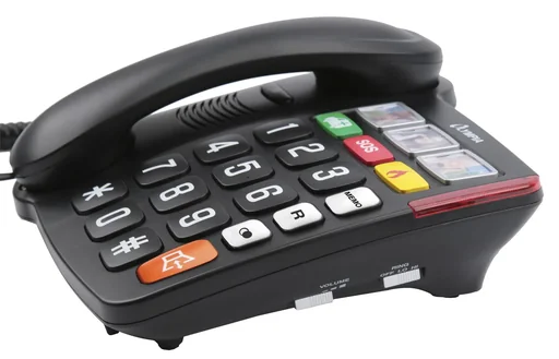 "Large button telephone with extra large buttons and 3 emergency buttons. image"
