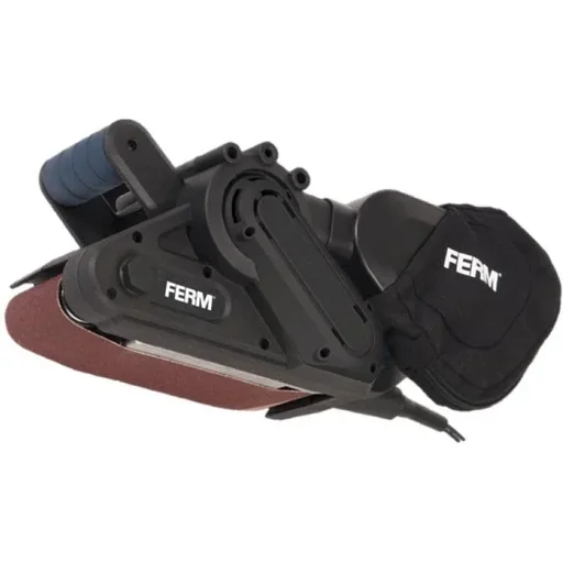 "BSM1021 Belt Sander 950W - Variable Belt Speed ​​- With 2 Clamps - Incl. 3 Sanding Belts and Dust Bag image"
