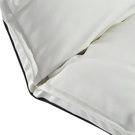 "Beanbag seat cushion with backrest foldable white image"