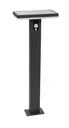 Solar LED base ARIANE with sensor, black, 3.3 watts, 210 lm, warm white