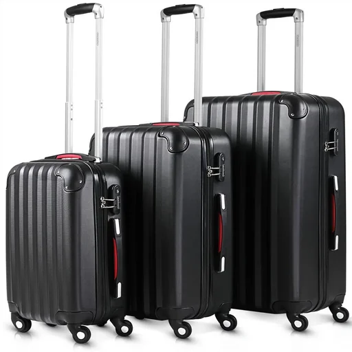 "Hard-shell suitcase set - Basic line black M/L/XL image"