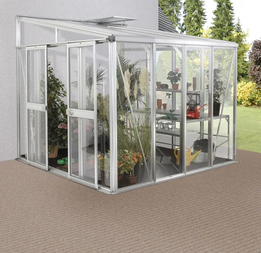 "Pavilion retrofit kit for greenhouse Helena 7000, color aluminum image"