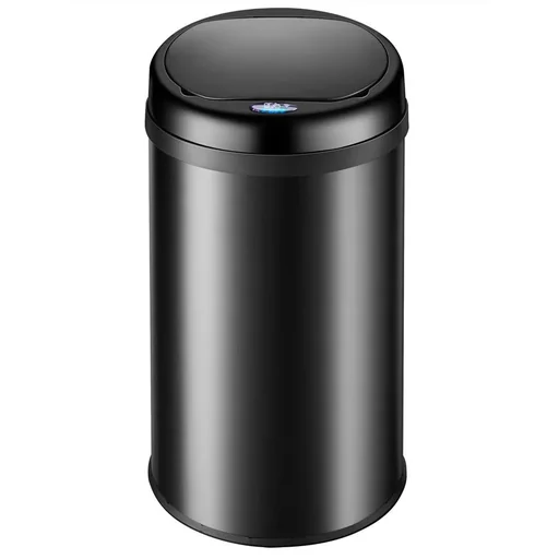 "Automatic stainless steel trash can / waste bin with sensor - 56 L - Black image"