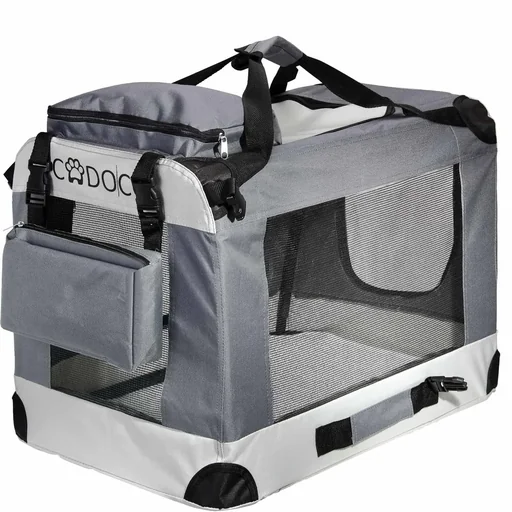 "Dog transport box L 70 x 52 x 52cm grey image"