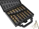Titanium HSS drill bit assortment 99 pieces