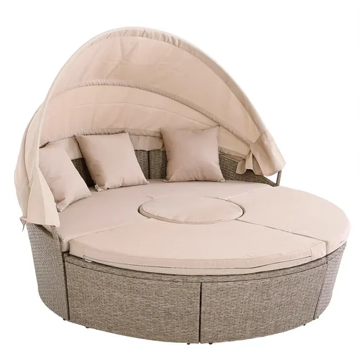 "Sun island Ø185cm with awning ALL in 1 image"