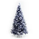 Artificial Christmas tree with silver branches and red berries