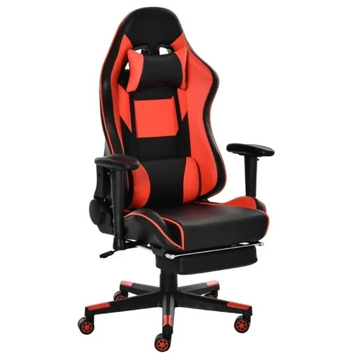 "Gaming chair with rocking and reclining functions image"