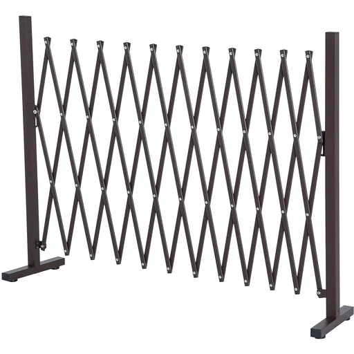 "Scissor gate barrier garden brown 300cm image"