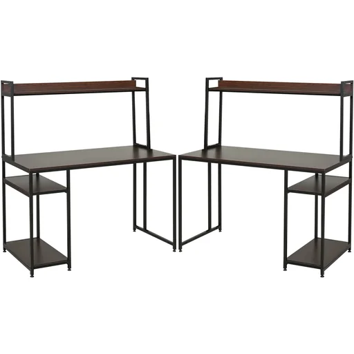 "Computer desk, black image"