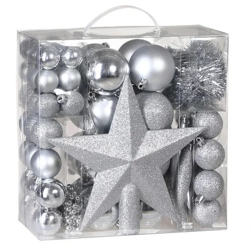 "Balls 77 pieces - silver - diameter 5 cm image"
