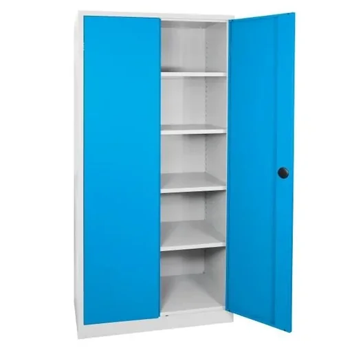 "Double-door wardrobe RAL 7035/5012, 195x92x50cm image"